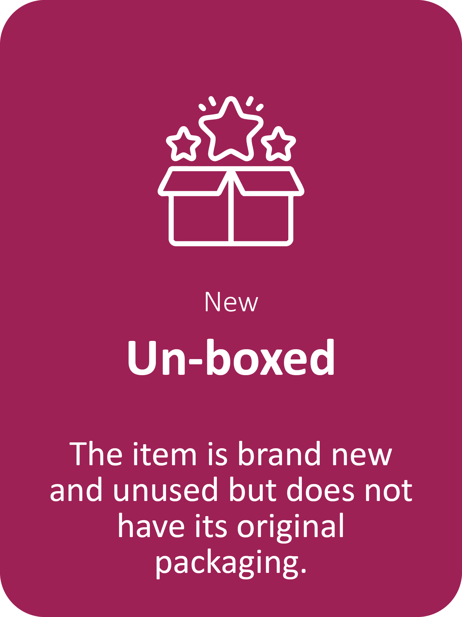 New unboxed baby products
